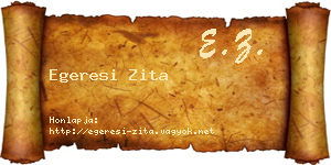 Egeresi Zita névjegykártya